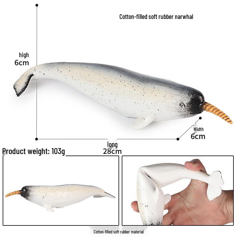 Детские игрушки из мягкой резины в виде морских животных: Модели косатки, белой акулы, белухи, синего кита, дельфина, кашалота
