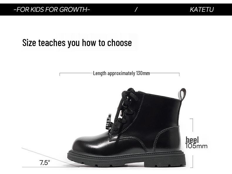 Carter Rabbit Velvet Black Winter Girls' High-Top Leather Boots X4CK013