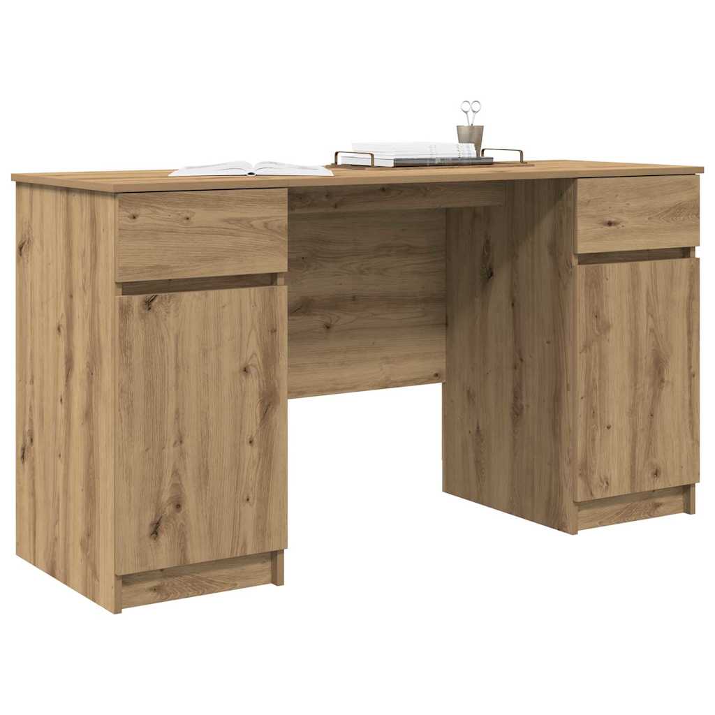 Artisan Oak Writing Desk 140 x 49 x 76 cm Wood Based Material