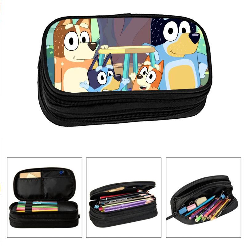 Bluey Bingo Primary School Stationery Pencil Case Cartoon Characters Children'S Cute Stationery Storage Supplies Daily Surprise