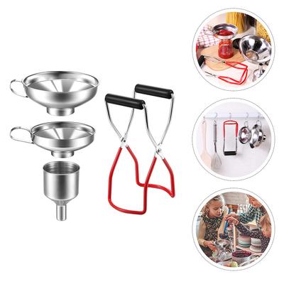 Can Clip Kitchen Gadget Противоскользящая воронка для масла из нержавеющей стали для подъема жидкости Практичный домашний соус-воронка