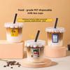 20Sets 360/420/520ml Plastic Cups With Lids Clear Disposable Cups For Parties Iced Coffee Smoothie Milkshake Cold Drinks
