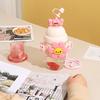 Convenient Plastic Water Cup Cute Portable Water Bottle Large Capacity with Straw Tea Kettle Gift