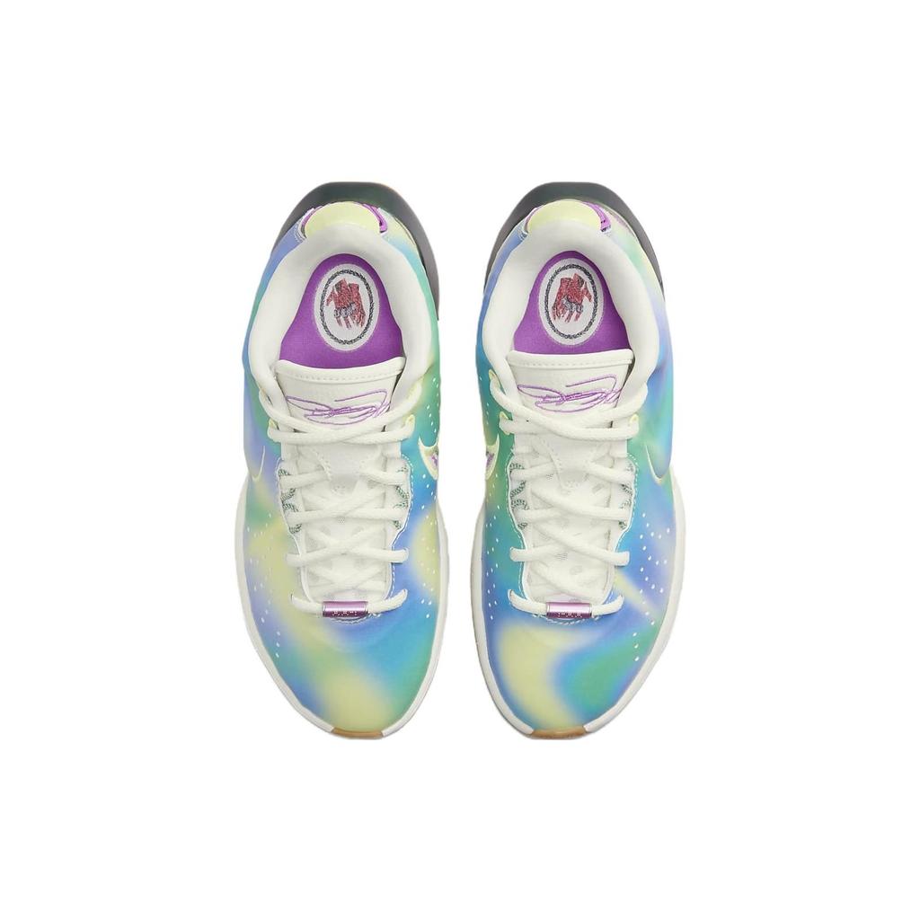 Nike Детские кроссовки LeBron 21 SE GS Movie Night, разноцветные, светящиеся, зеленые, FN4305-900