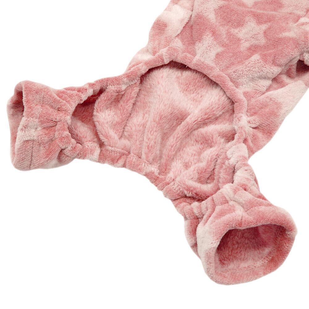Dog Warm Fleece Clothes Pajamas Winter Puppy Coat Jumper Jumpsuit Cat Pullover Hoodies Chihuahua Teddy Pet Accessories S-2XL