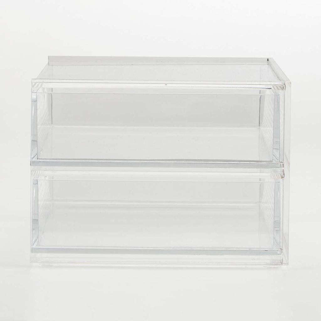 MUJI Акриловый шкаф с перекрытием, 2 ящика, ширина x глубина 13 x высота 47380910, прибл.. 17,5 9,5см