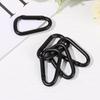 Aluminium Safety Black Climbing Button Buckle Keychain Camping Hiking Hook Alloy Carabiner