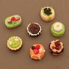 6Pcs/Set Cute Miniature Food Toy Dollhouse Mini Cake Pad Paper Tray Knife And Fork Model For Doll Kitchen Accessories