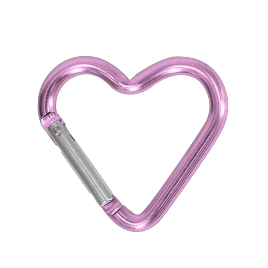 Heart Shaped Carabiner Clip Aluminum Alloy Keychain Clip Spring Snap Hook Camping Backpack Clips Heavy Duty Carabiners