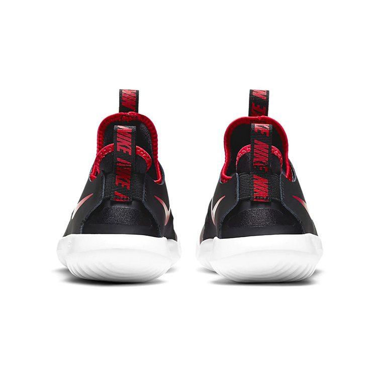 Nike Flex Runner Cushioning Slip Resistant Abrasion Resistant Low top Running Shoes Black Red Unisex AT4662-607