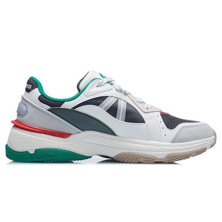 Кроссовки Li Ning Dandai Reflective Support Low Top для бега Мужские кроссовки Серый Белый Красный AGCR357-5