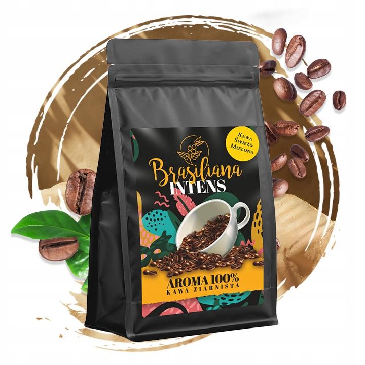 Kawa mielona 500g brazylia świeżo palona - mocna z pianką