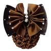 1Pcs Barrette Net Net Bun Hair Cover Bowknot Bun Crochet Net Durable Elastic Hairnet  for Women