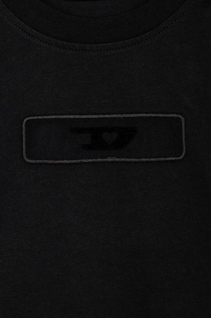 Diesel A15698RHERA 900 Black M Women's T-REG-TULLE-CROPT T-SHIRT