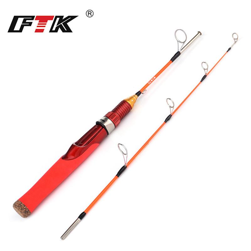 FTK Зимняя удочка для зимней удочки 50-80 см CW10-40G, катушка для зимней рыбалки, зимняя мягкая удочка для ловли карпа