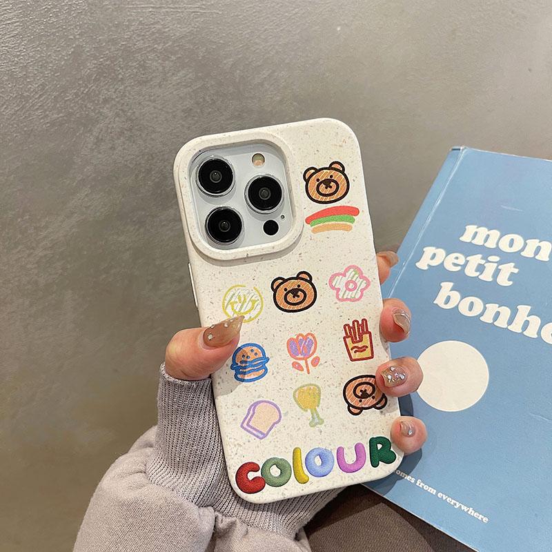 Экологически чистый силиконовый чехол с милым медвежонком для Iphone 14 Pro Max 13 11 12, матовый защитный чехол Capa