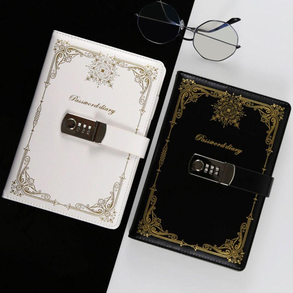 A5 100Sheets Journal Notebook With Lock Hard Cover Personal Notebook  Women