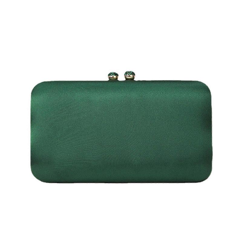Beautiful for Rhinestone Evening Bag Hard Box Clutch Crossbody Bag All-match Messenger Bag for Evening Party Dating Green less