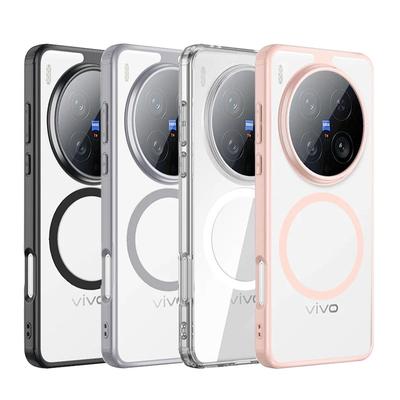 Для Magsafe Магнитный акриловый чехол для Vivo X200 Ultra Матовый ударопрочный чехол для беспроводной зарядки для X200Ultra Bumper Shell
