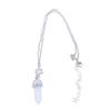 2PCS Natural Stone Hexagonal Column Crystal Pendant for Sun and Moon Charm Best Friends Jewelry Bullet Stone Women BFF G