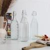1L Glass Bottle, Smooth Design, With Clip-On Cap