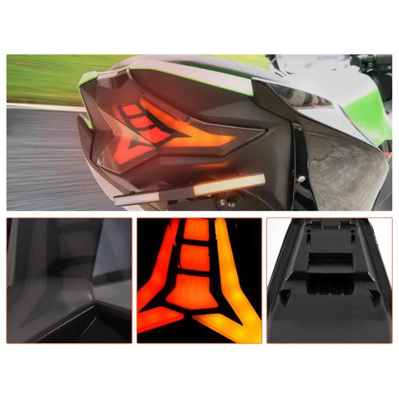 Motorcycle LED Integrated Tail Light Turn Signal Fit for Kawasaki Ninja ZX-10R/ZX-6R/400 / Z400/Z1000