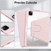 360 Rotating Case IPad Pro 11 13 Inch Full Clear Back Cover With Pencil Holder Shockproof Leather