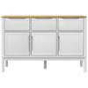 Vidaxl Szafka Floro, Biała, 114X43X74 Cm, Lite Drewno Sosnowe