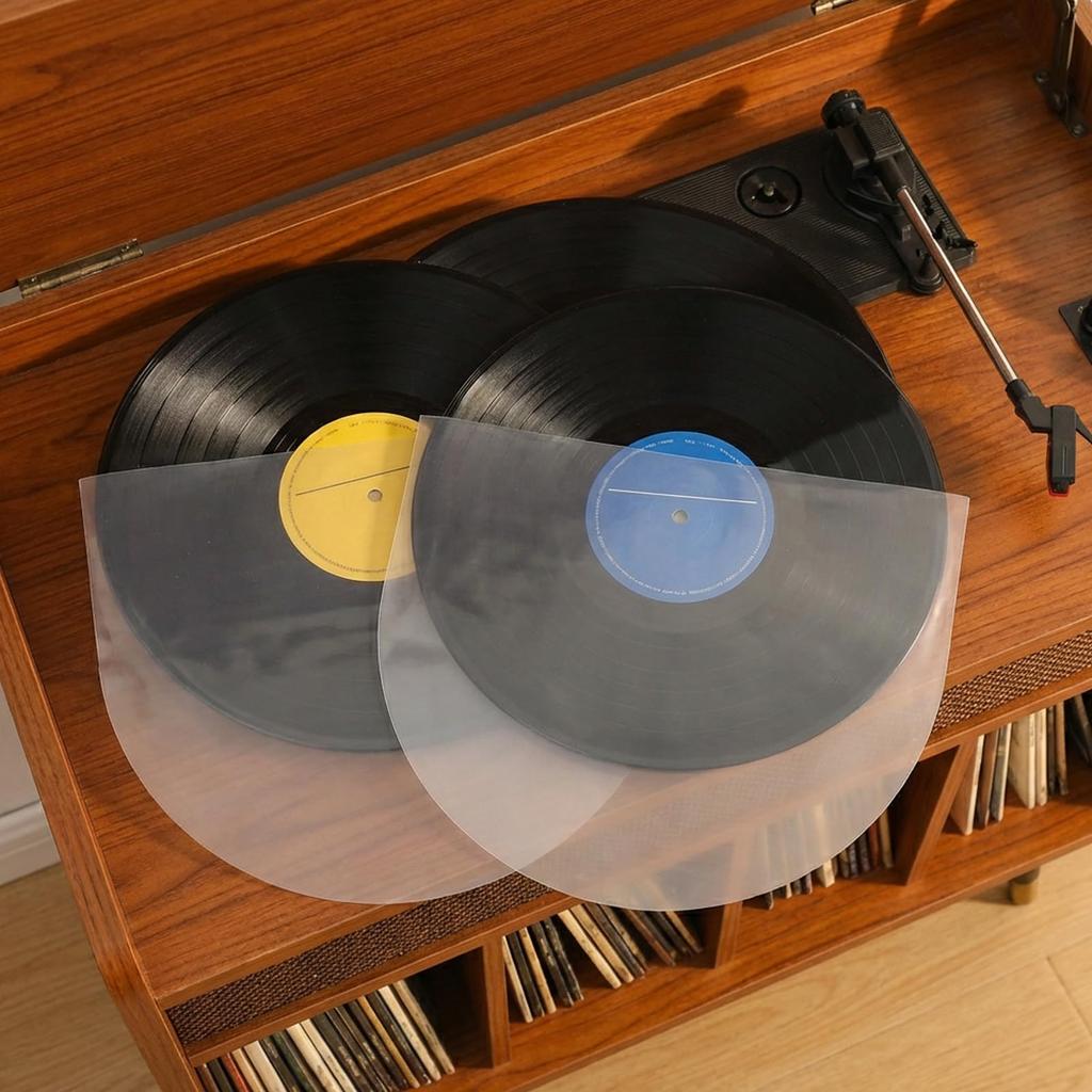 50 шт. 7/10 дюйма Антистатические прозрачные виниловые протекторы для LP-пластинок Внутренние конверты Пластиковые чехлы для хранения музыкальных альбомов