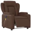VidaXL Fauteuil de massage inclinable électrique marron similicuir 3204539