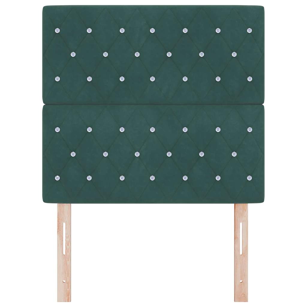 Headboard Light Green Gray 100 cm Velvet