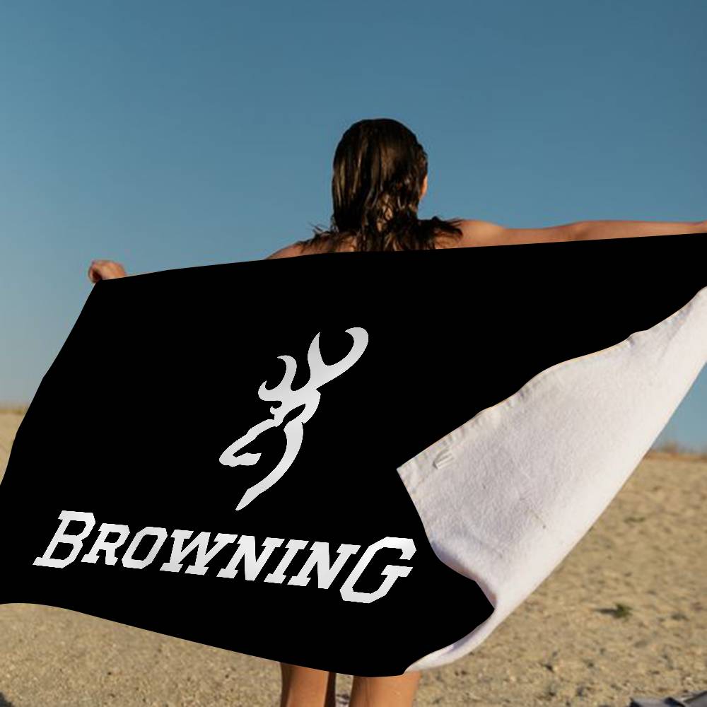B-Browning Логотип Микрофибровое Одеяло Быстросохнущие Пляжные Полотенца Большой Размер Печать Супервпитывающее Полотенце-Одеяло для Бассейна