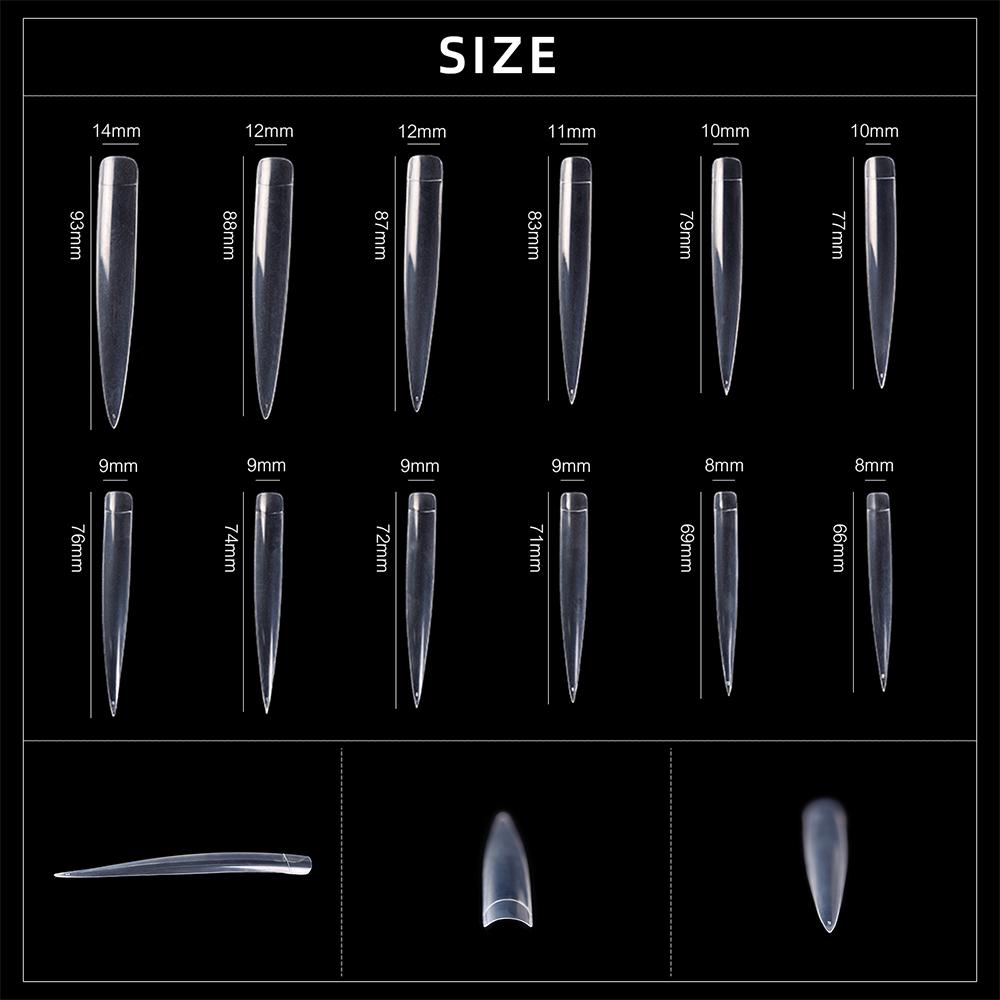 kads 12 шт., длинные заостренные кончики ногтей, маникюр, наращивание накладных ногтей, накладные ногти для салона DIY