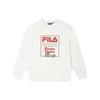 Fila Da Long Series Пуловер с круглым вырезом, с принтом букв, с длинным рукавом, унисекс, толстовка, Облако-Гриб F11U419201FWT