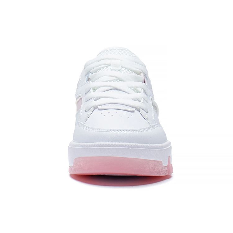 Li Ning Ace Удобные Мягкие Эластичные Повседневные Амортизирующие Износостойкие Низкие Кроссовки Для Скейтбординга Женские Кроссовки Белые AGCS032-4