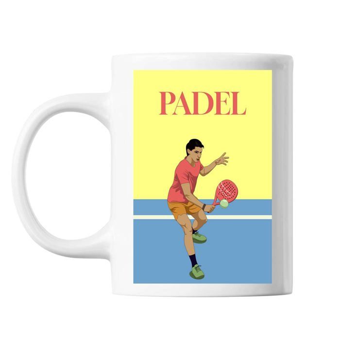 Mug en céramique - PLANETEE - Padel Lifestyle Homme - 325 ml - Lave‑vaisselle & micro-ondes - Impression durable