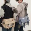 Student Messenger Bag Solid Color Male Class Shoulder Bag Large Capacity Female Crossbody Bag