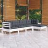 Day and Night - Day and Night Garden Furniture 5 Pieces with White Pine Wood Cushions