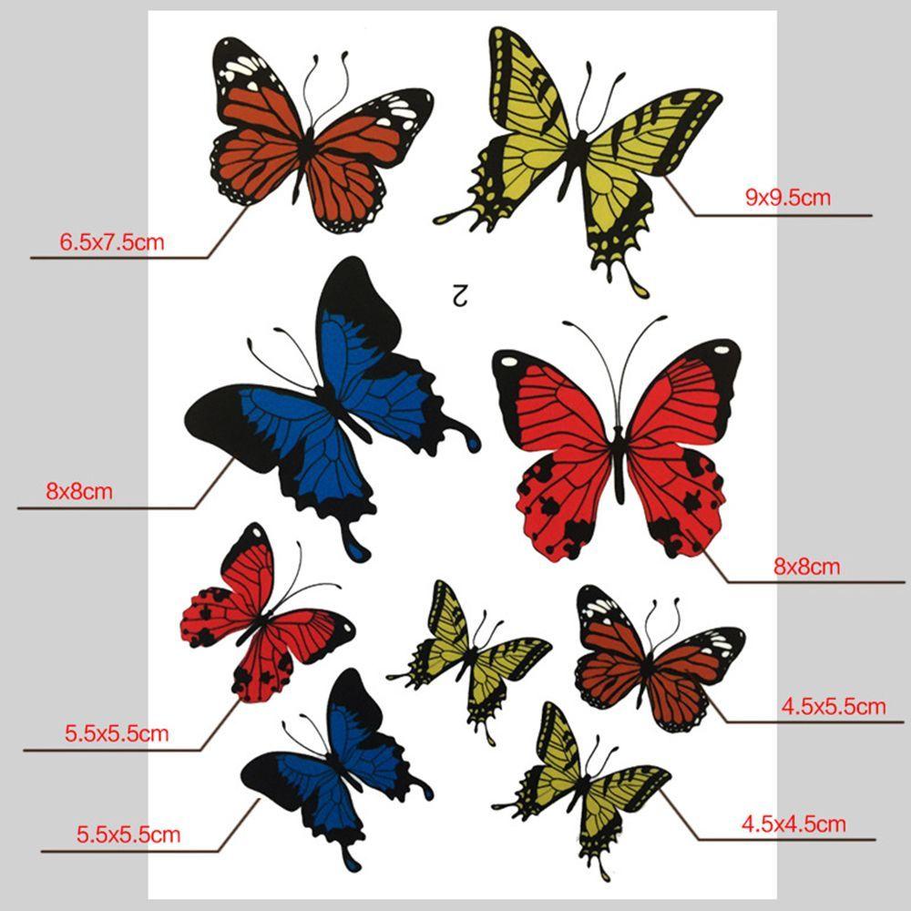 Colorful Automotive Butterfly Simulation Car Stickers Decals Auto Exterior Decors Scratch Sticker