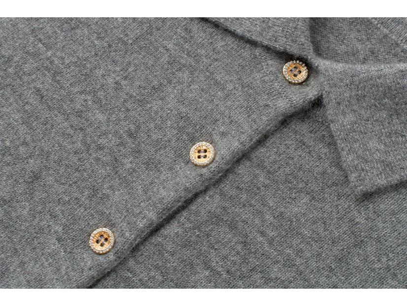 Женский свитер большого размера из 100% чистого кашемира свободного кроя, теплый, с воротником поло