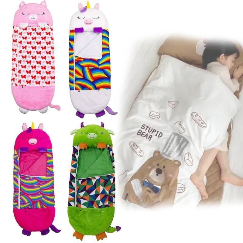 Уютный детский спальный мешок с милыми мультяшными животными, очаровательные дизайны с единорогом и акулой