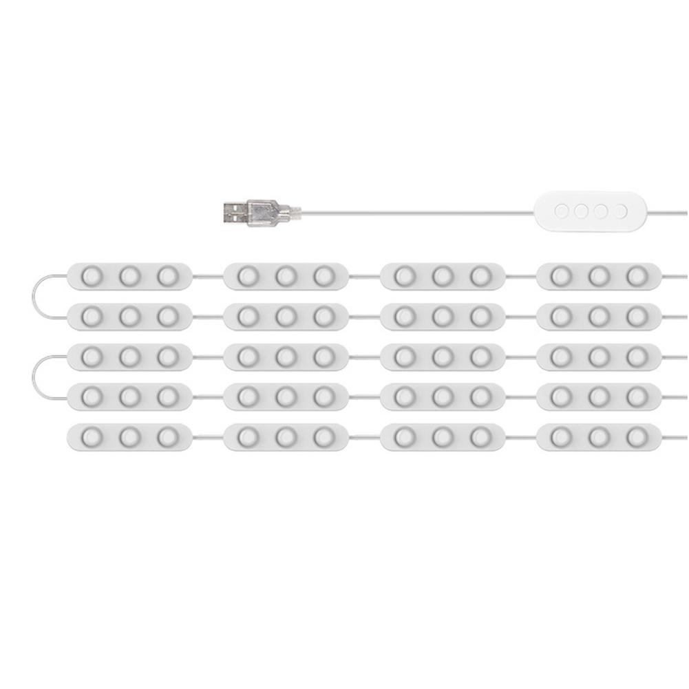 10FT Stick On Mirror Lights 3 Color Temperature USB Mirror Strip Lights Dimmable Waterproof for Makeup Vanity Table Bathroom