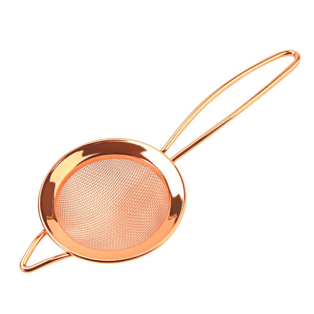 6.5cm Diameter Tea Strainer Long Handle Flour Sifter Portable Kitchen Sieve Cocktail Bar
