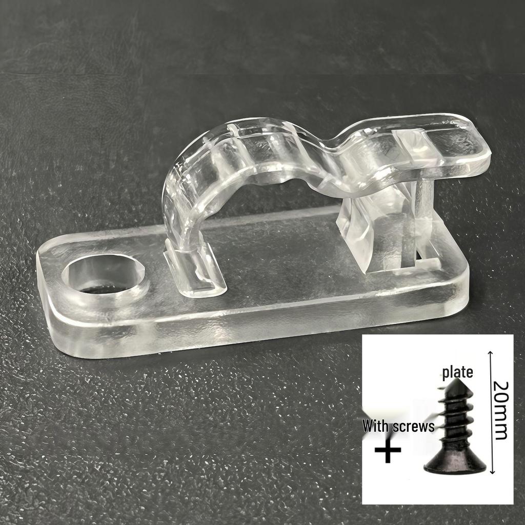 Nylon Adhesive Cable Management Clips - R-Type Crimp for Wire and Network Cables