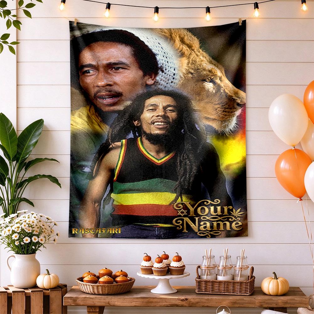 Bob Marley Custom Tapestry Boho Wall Hanging Machine Washable Perfect for Office Wall Multi-purpose for All Occasions Great Gift for Dorm Room Lovers