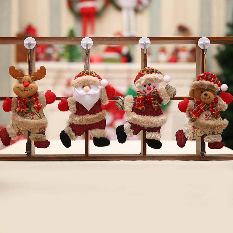1pc/4pcs Ornaments for Xmas Kids Gifts Santa Claus Dolls Christmas Tree Hanging Christmas Decoration