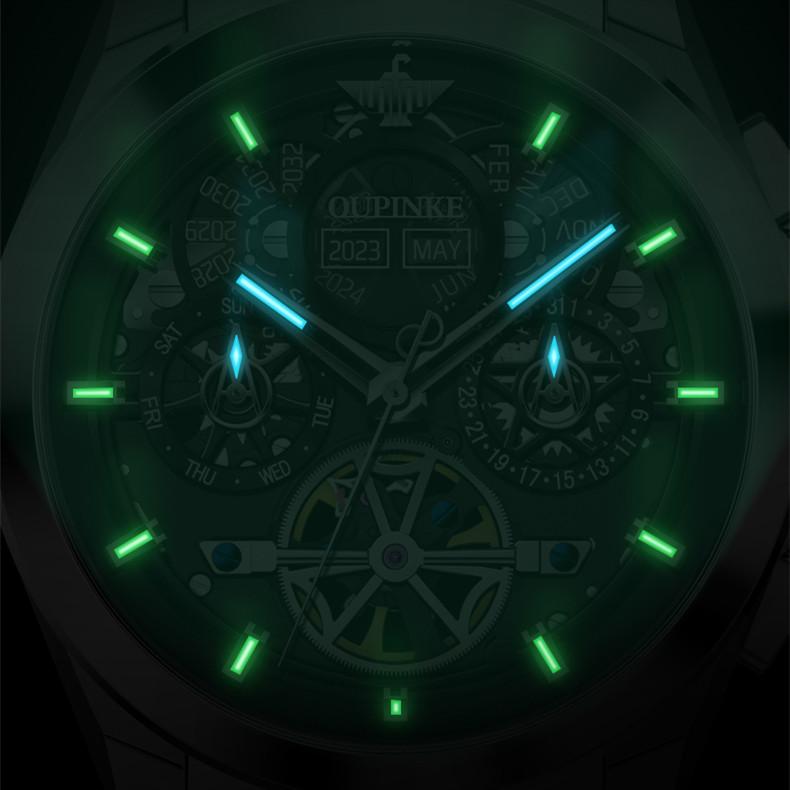 OUPINKE Мужские часы полностью автоматические механические часы с полым механизмом мужские часы высокого класса