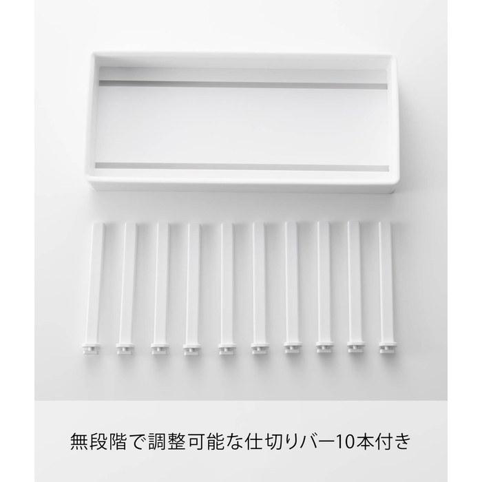 Yamazaki Sink Under Width Adjustable Pot Lid & Frying Pan Storage Stand W32 White W32x14.1x14cm Tower Slide-Type Divider Bar 1359 32cm
