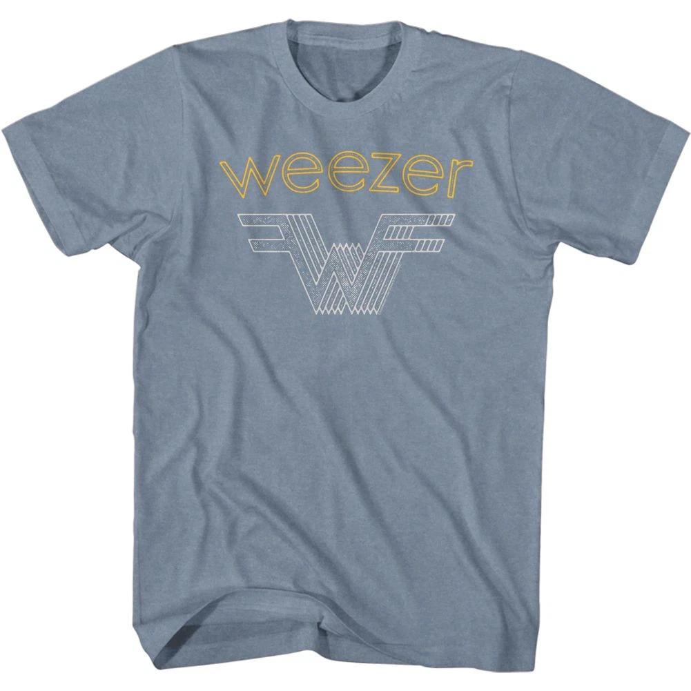 Weezer Stacked Weezer Indigo Heather Alternative Rock Music Band  Children's T-shirt