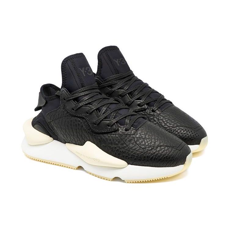 adidas Y-3 Kaiwa Черные Кремово-Белые Кроссовки Унисекс Core-White HR1952